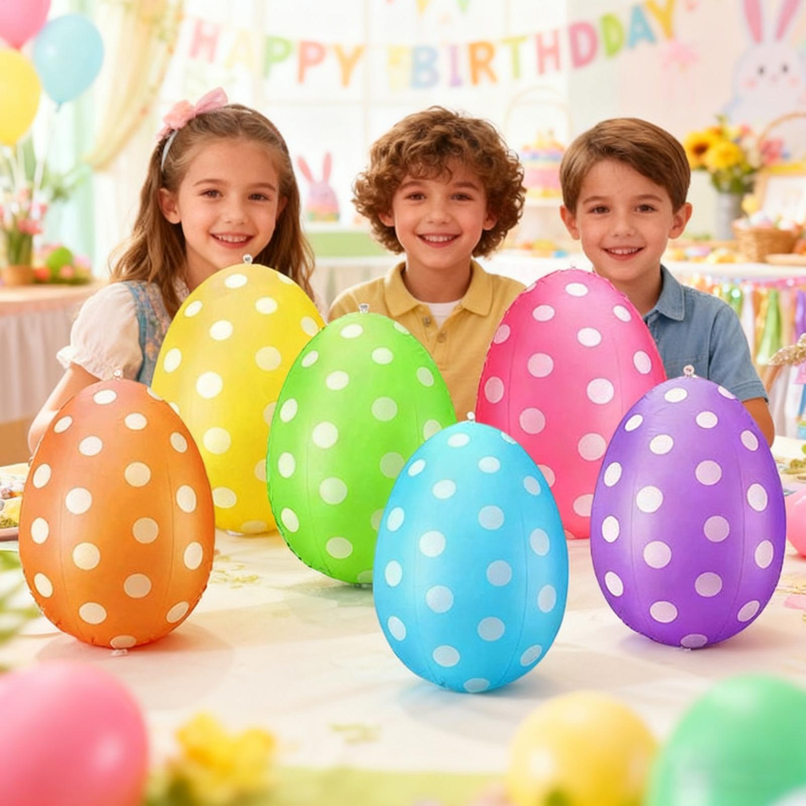 Inflatable Easter Eggs 6Pcs/se - Kids Yard Toys review and price