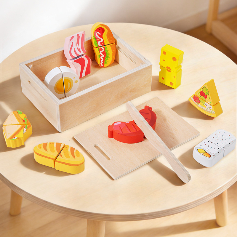 Wooden Cut and Stamp Food Simu - Kids Toys Kitchen Set review and price