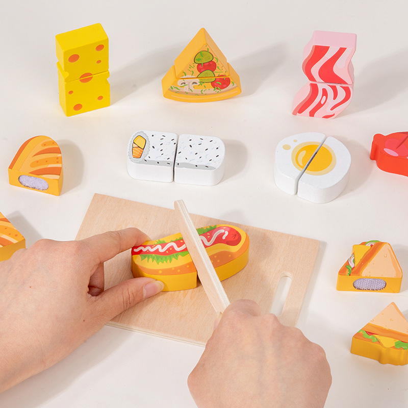 Wooden Cut and Stamp Food Simu - Kids Toys Kitchen Set review and price